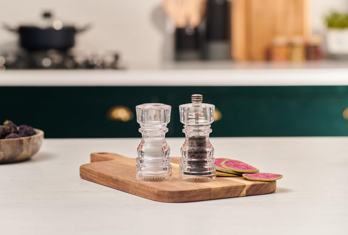 Cole & Mason London Salt Shaker and Pepper Mill Gift Set – Acrylic – 5" / 13 cm