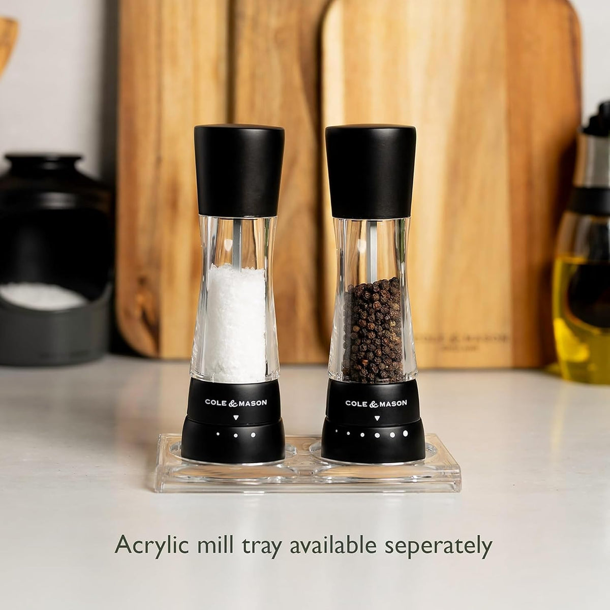Cole & Mason Derwent Salt & Pepper Mill Gift Set – Matt Black