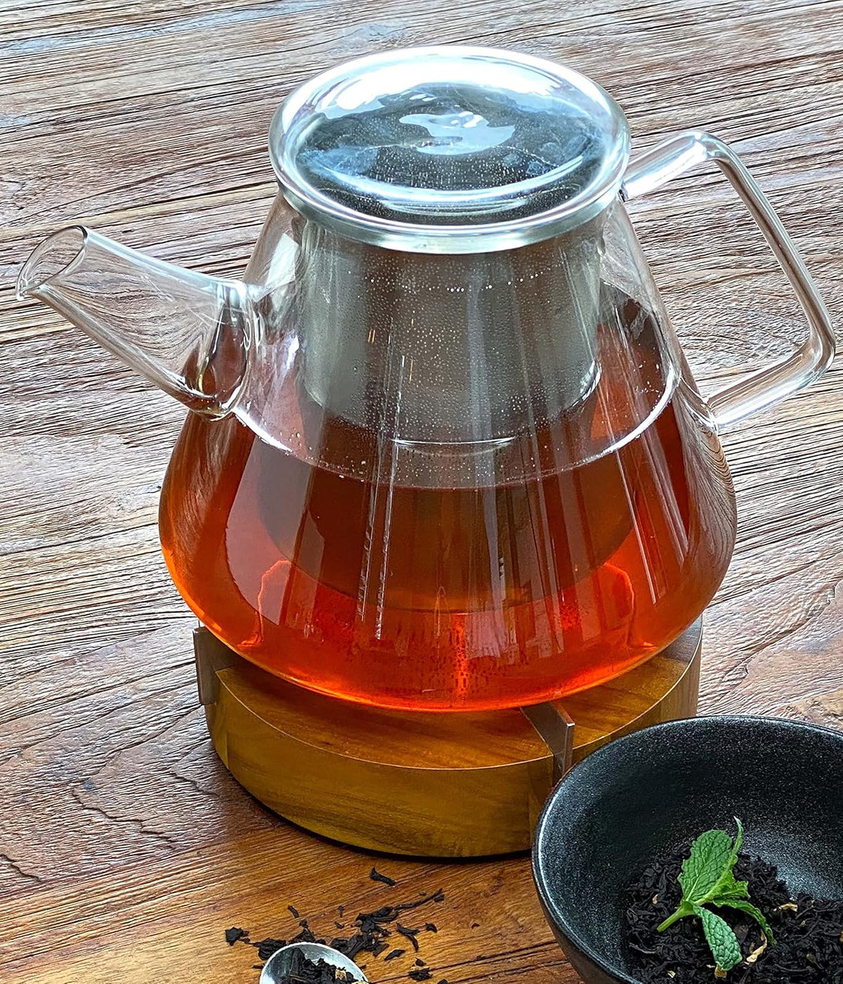 AdHoc Tuto Food & Teapot Warmer – Acacia Wood – 16 cm