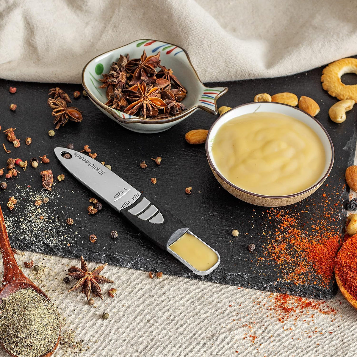 KitchenArt Pro Adjust-A-Teaspoon Measuring Spoon Silver