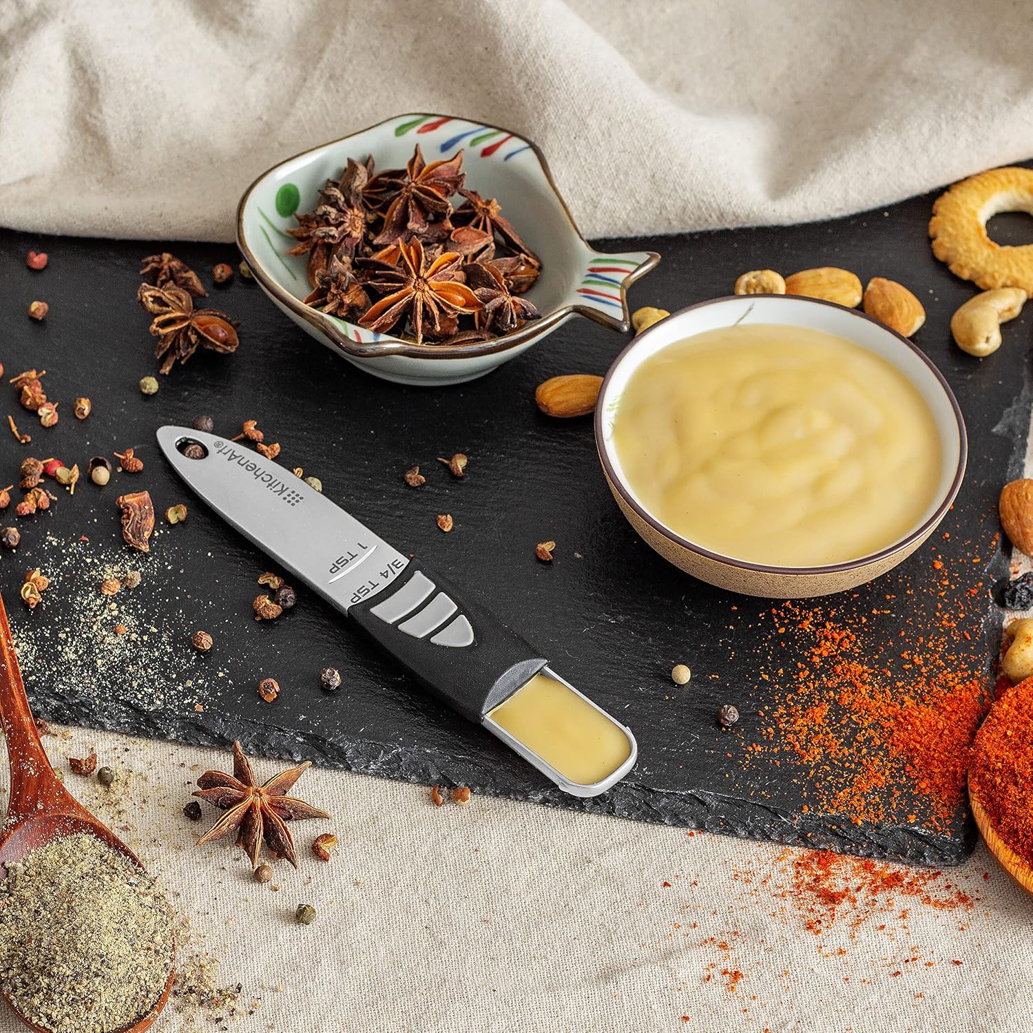 KitchenArt Pro Sliding Adjustable Measuring Spoon Set