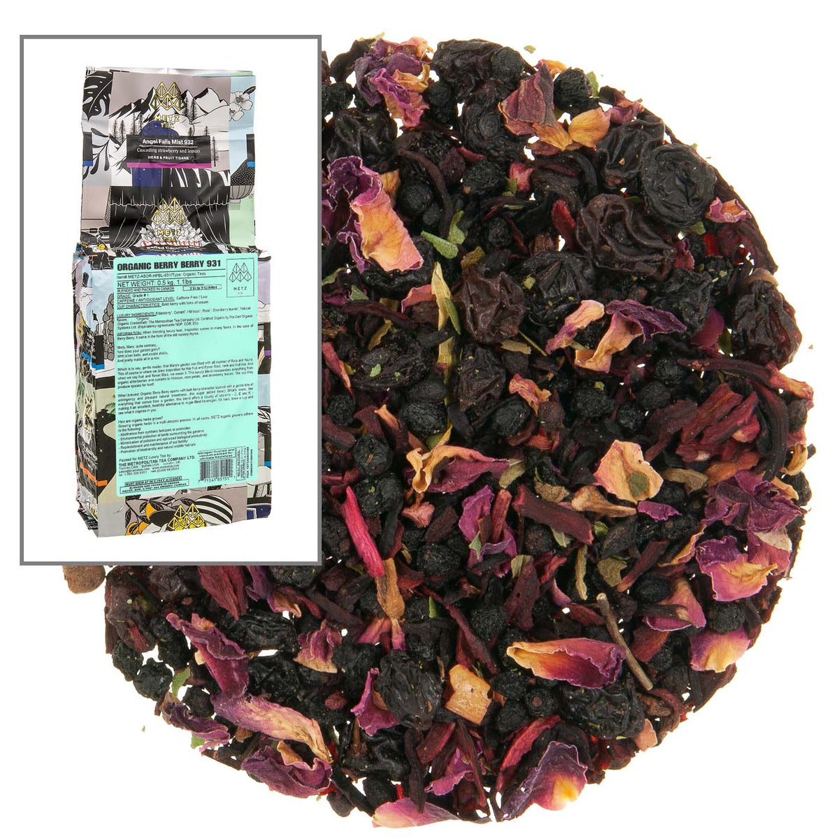 Metropolitan Tea Metz Organic Berry Berry Loose Leaf Tea 1.1 lbs