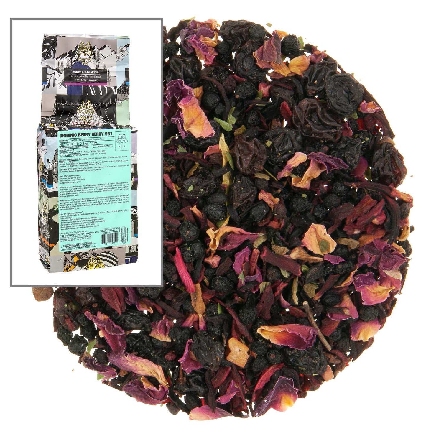 Metropolitan Tea Metz Organic Berry Berry Loose Leaf Tea 1.1 lbs