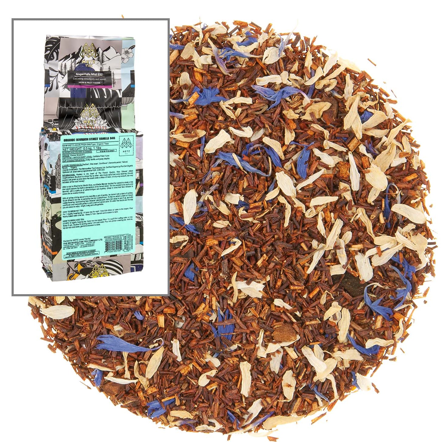 Metropolitan Tea Metz Organic Bourbon Street Vanilla Loose Leaf Tea 1.1 lbs