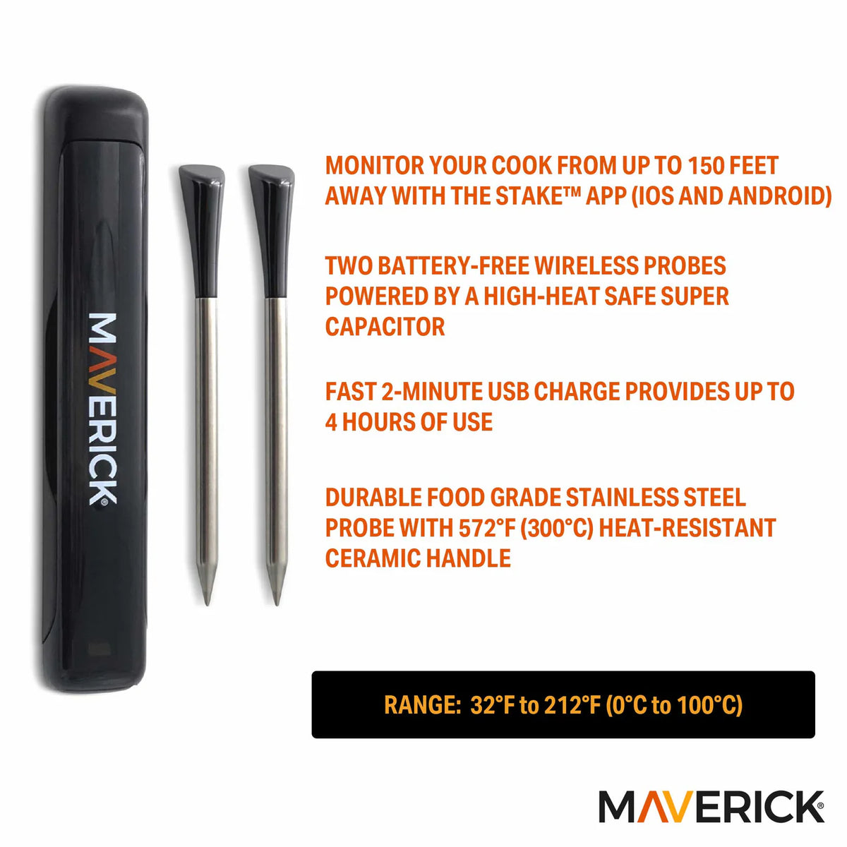 Maverick STAKE™ Dual Probe Wireless Bluetooth Thermometer