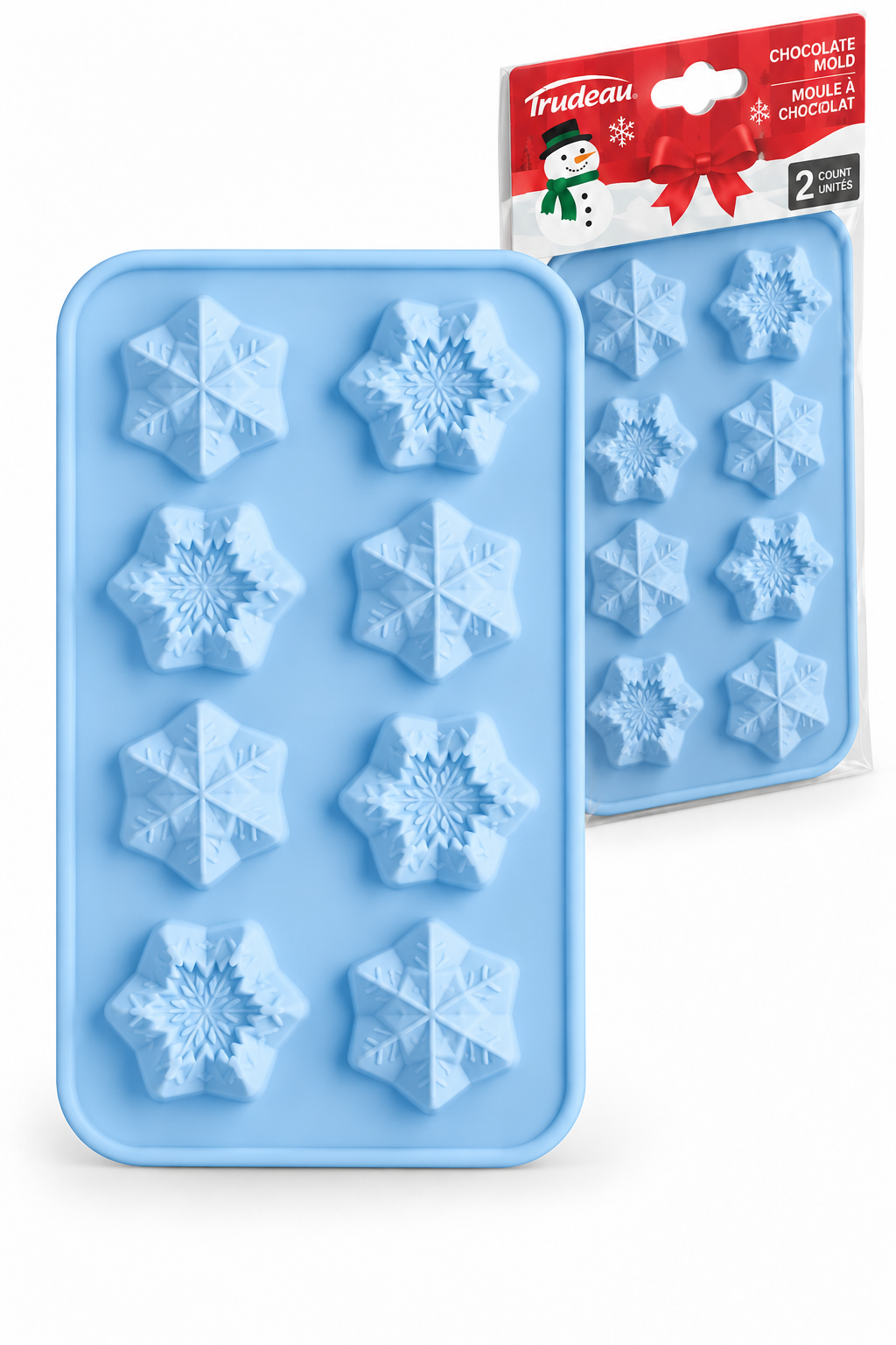 Trudeau Holiday Snowflake Chocolate Molds – Set of 2
