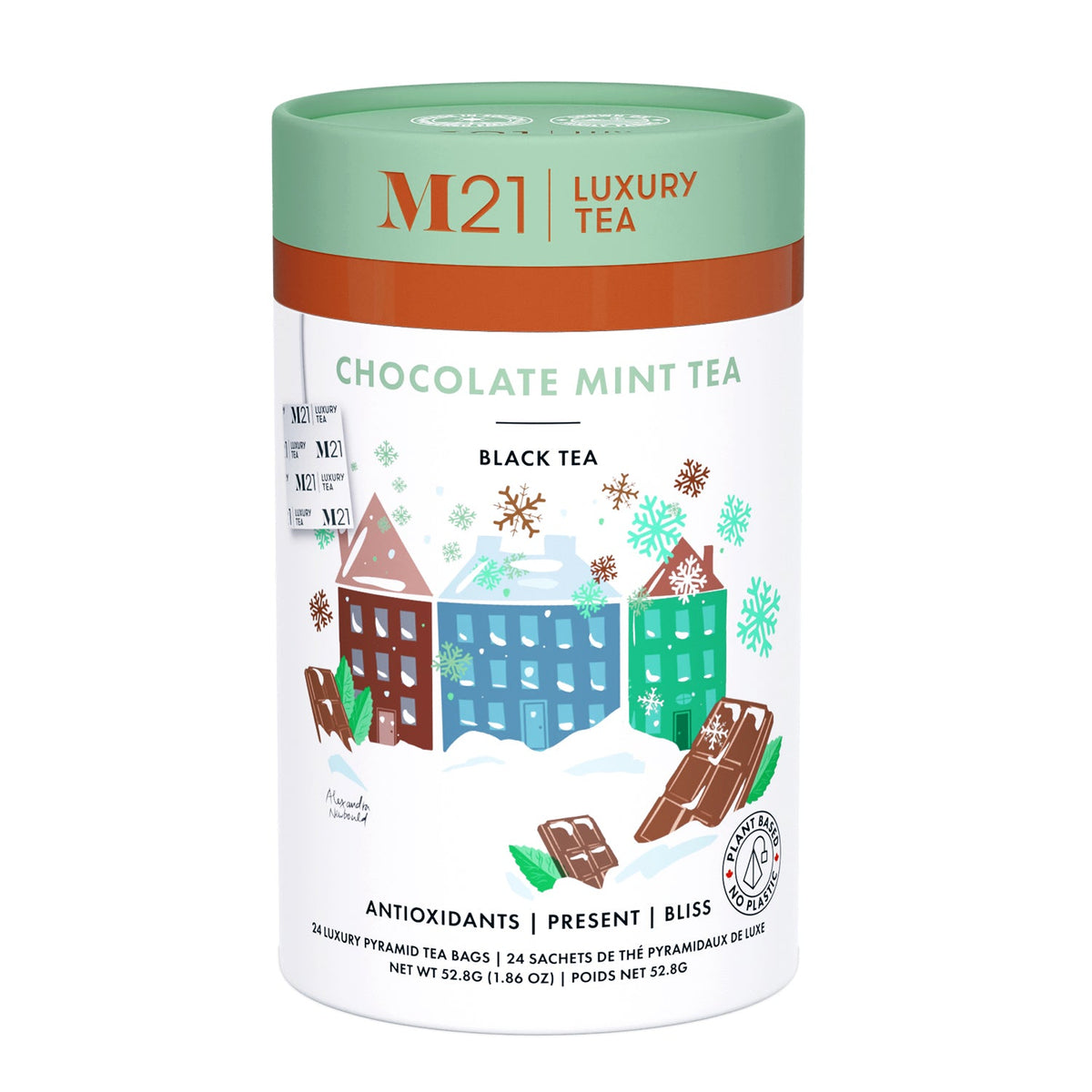 Metropolitan Tea M21 Chocolate Mint – Can of 24 Tea Bags by Kitchen Niche