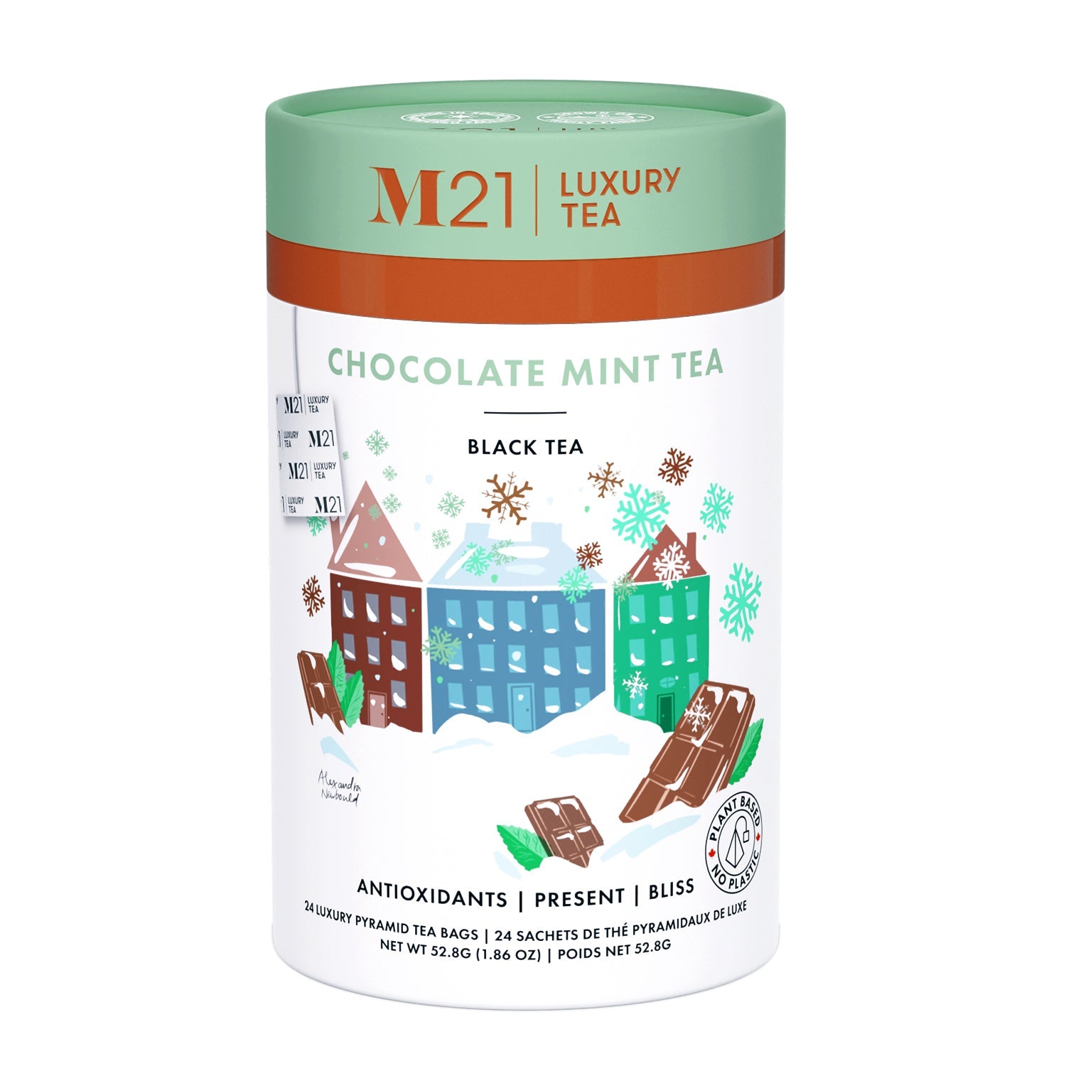 Metropolitan Tea M21 Chocolate Mint – Can of 24 Tea Bags by Kitchen Niche