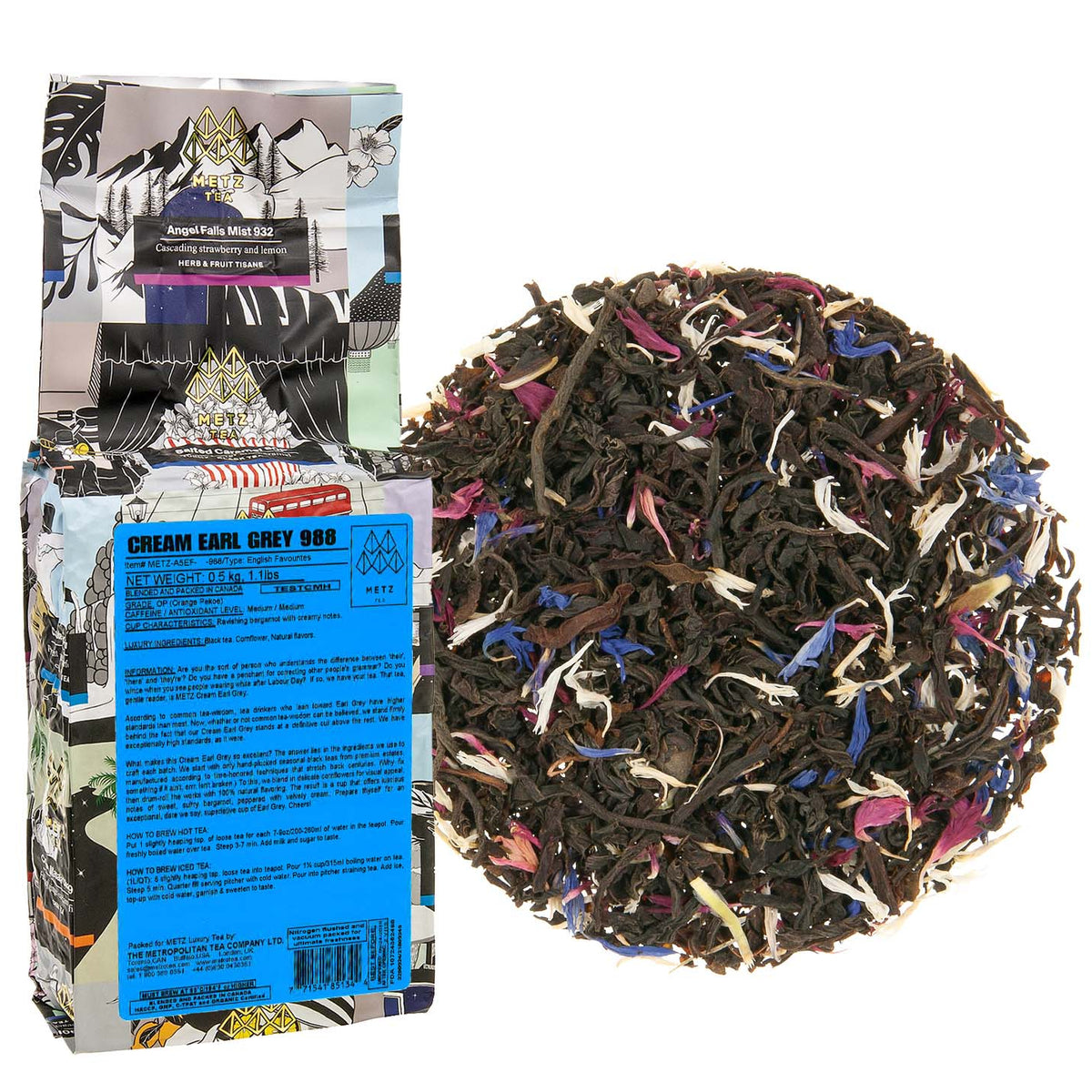 Metropolitan Tea Metz Cream Earl Grey Loose Leaf Tea 1.1 lbs