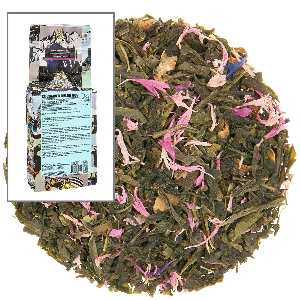 Metropolitan Tea Metz Cucumber Melon Loose Leaf Tea 1.1 lbs
