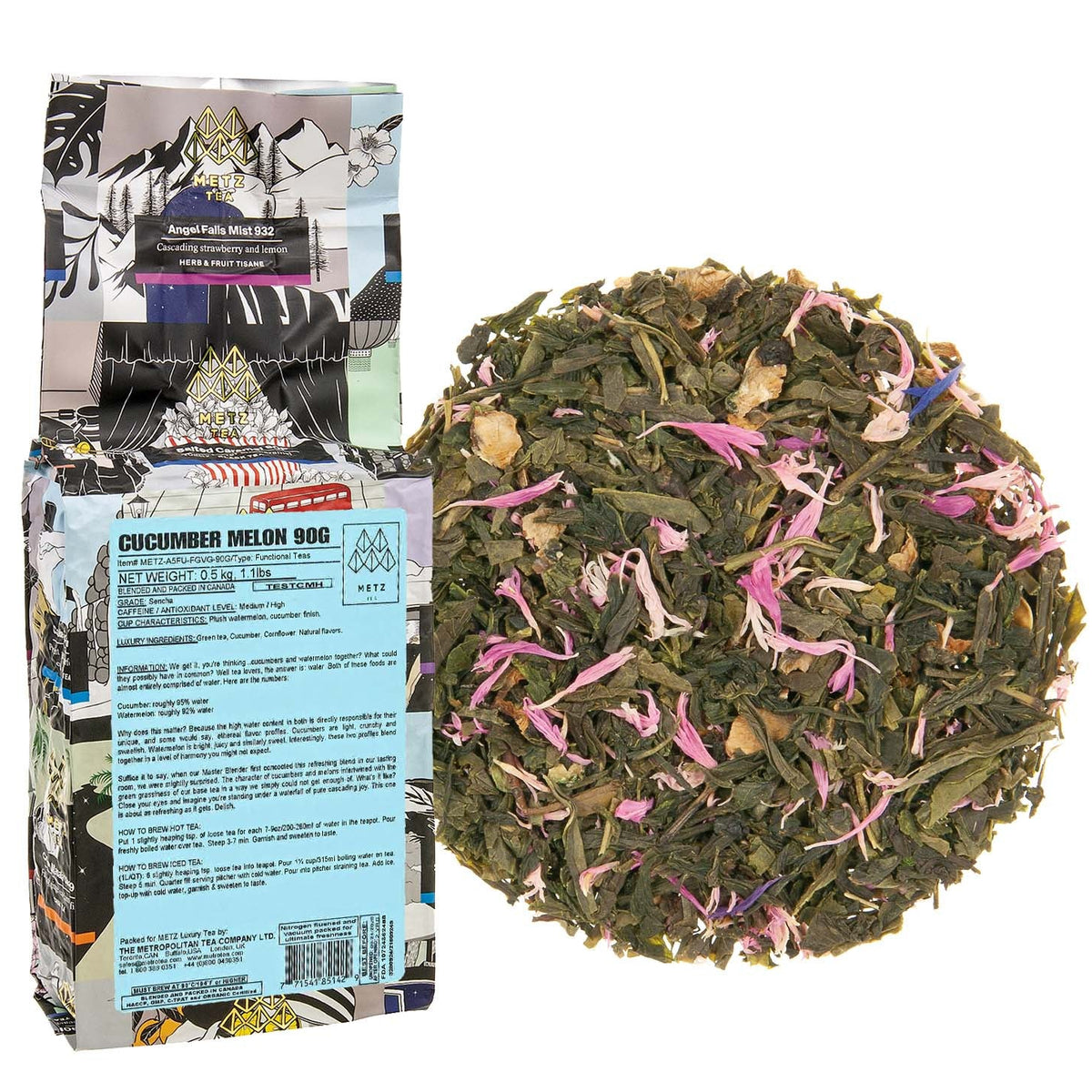 Metropolitan Tea Metz Cucumber Melon Loose Leaf Tea 1.1 lbs