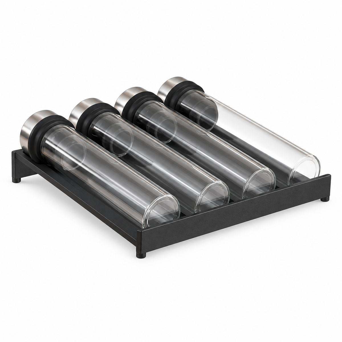 Cole &amp; Mason Shadwell Drawer-Fit Spice Storage Set – 4 Glass Jars