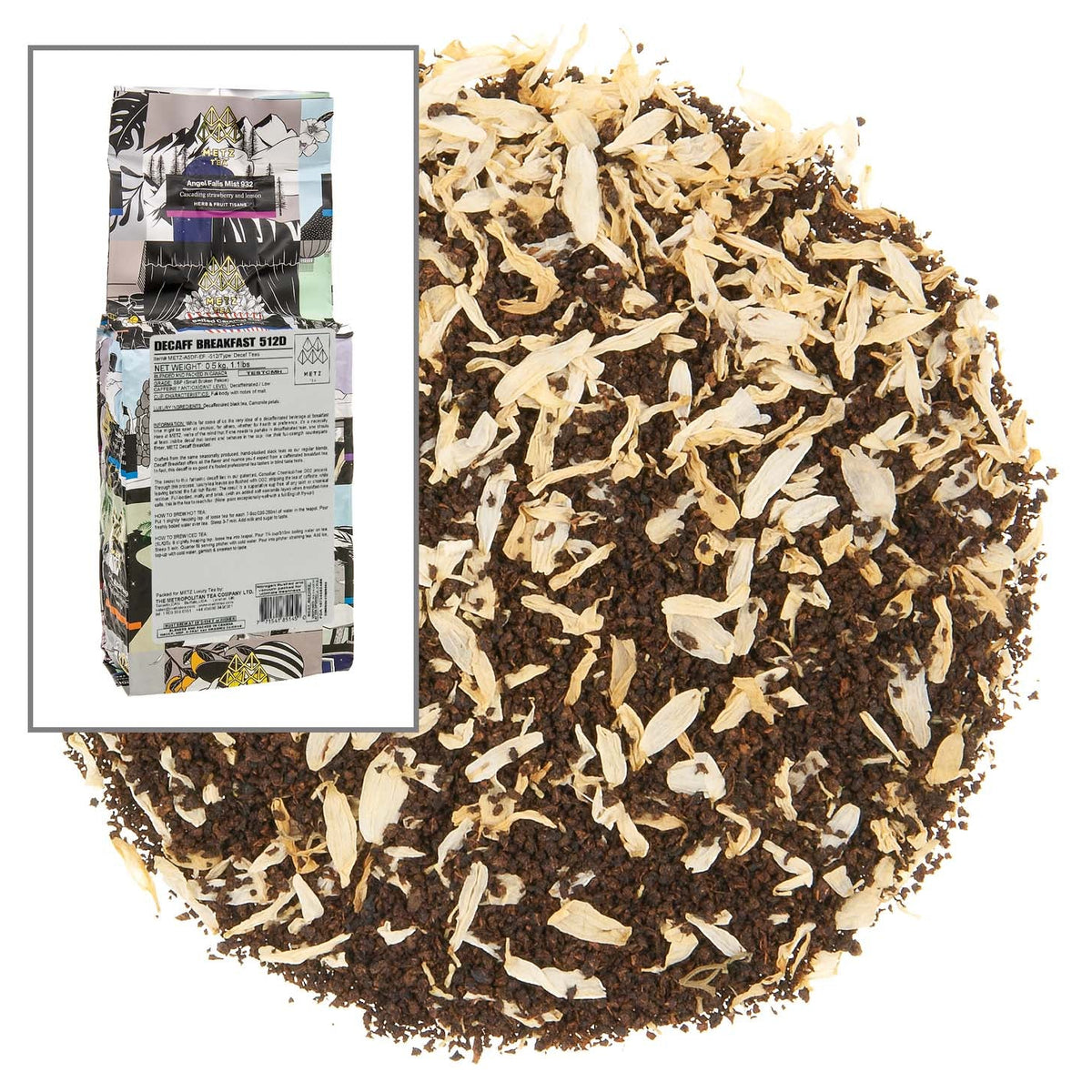 Metropolitan Tea Metz Decaff Breakfast Loose Leaf Tea 1.1 lbs
