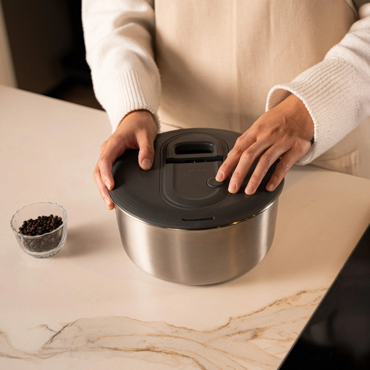 Zyliss Easy Spin Salad Spinner Stainless Steel – Large