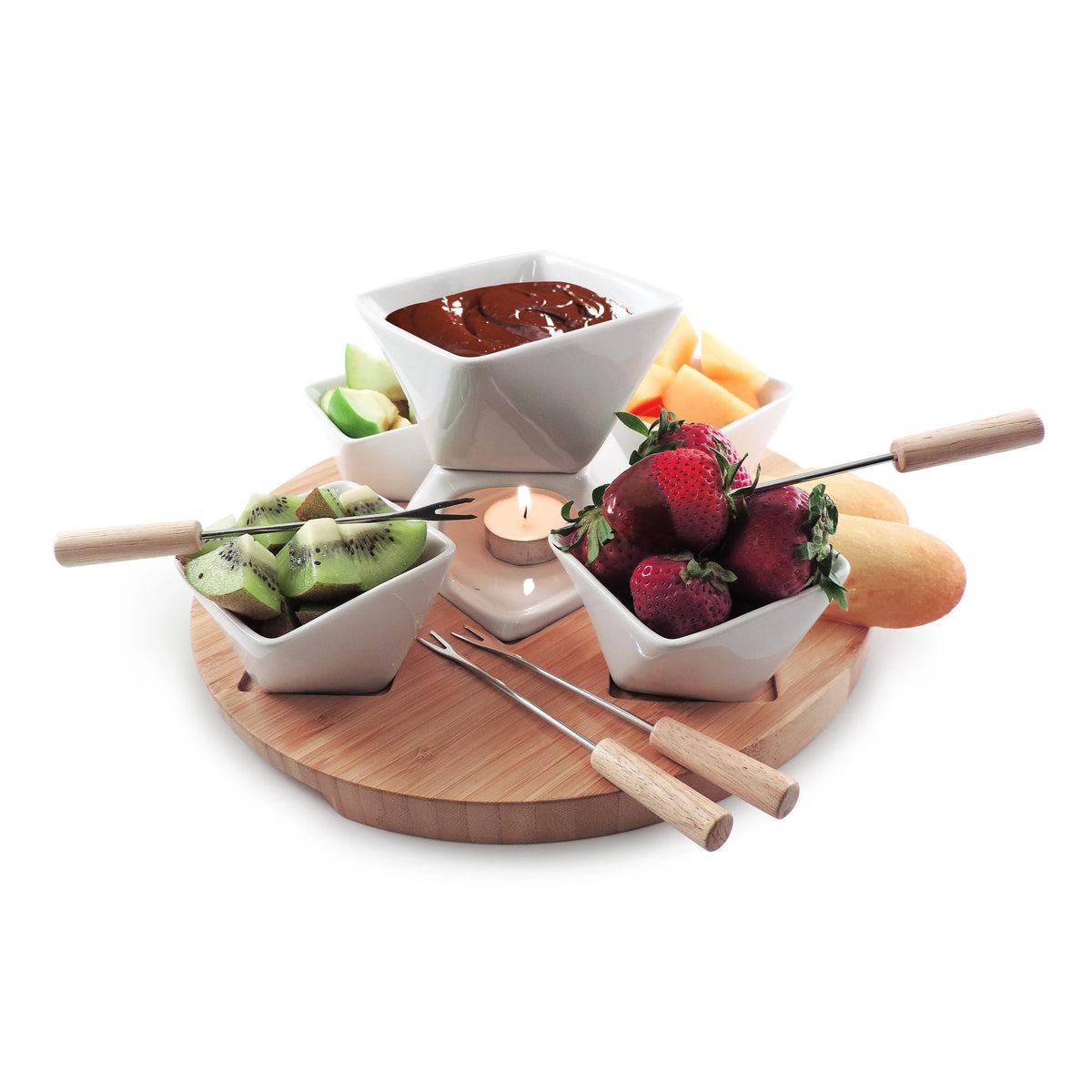 Swissmar Rubik 12 Pc. Candle Fondue Set