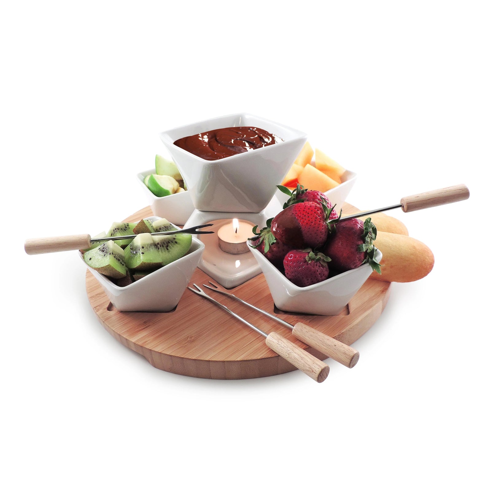 Swissmar Rubik 12 Pc. Candle Fondue Set