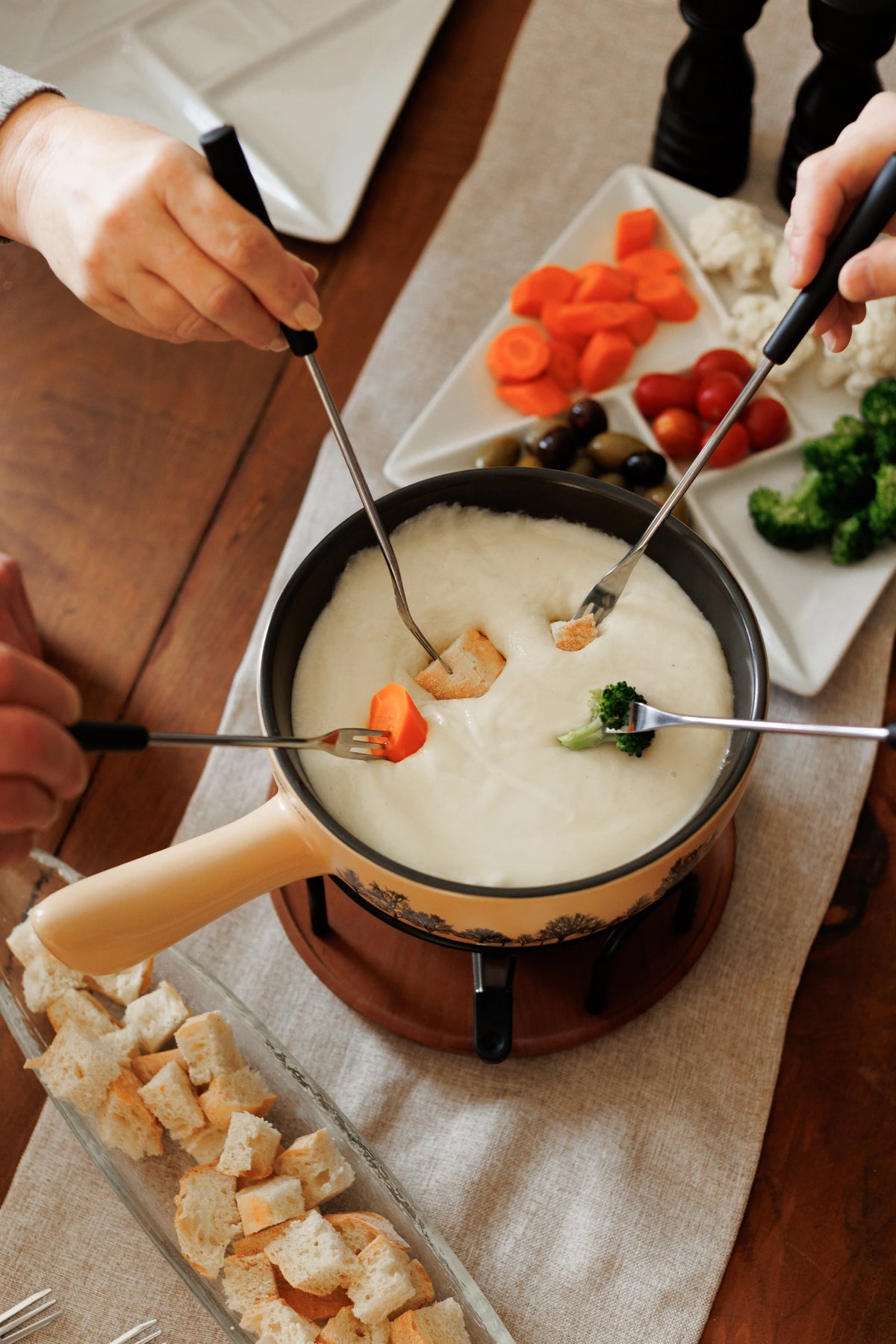 Swissmar Jura 9 Pc. Ceramic Cheese Fondue Set