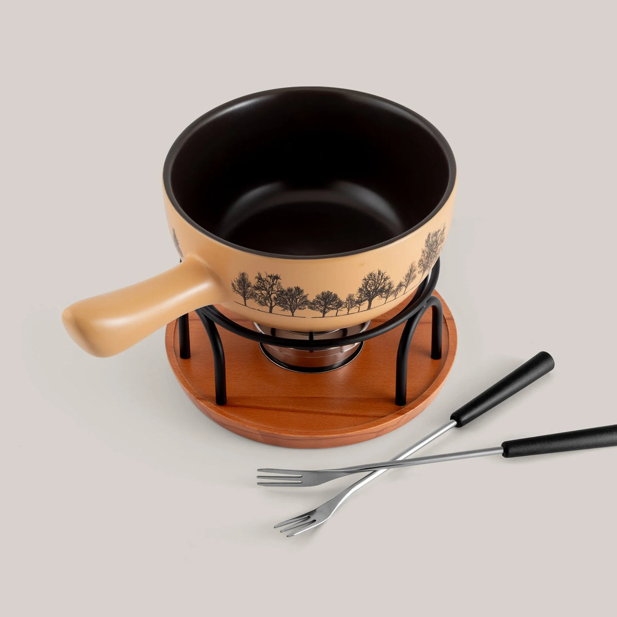 Swissmar Jura 9 Pc. Ceramic Cheese Fondue Set