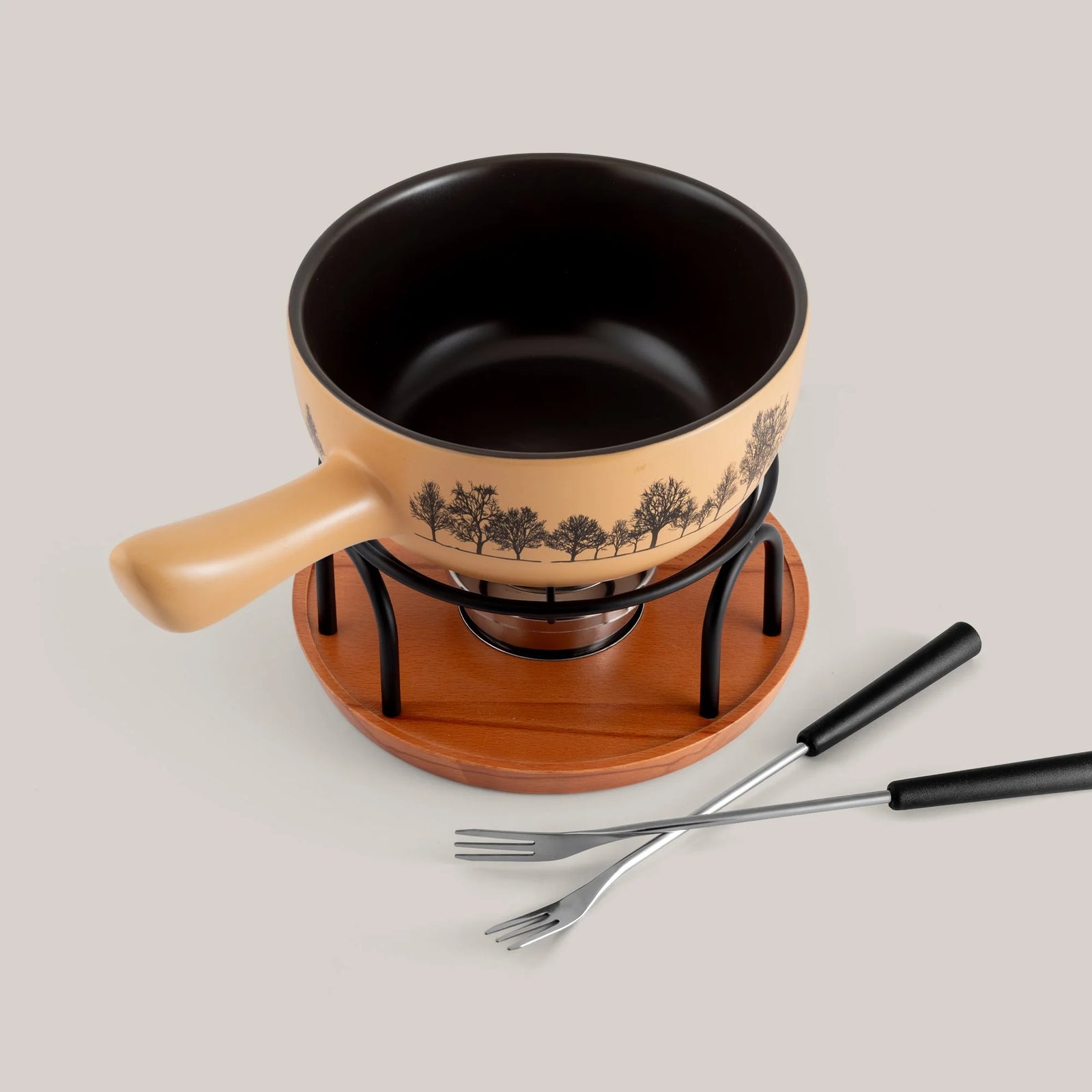 Swissmar Jura 9 Pc. Ceramic Cheese Fondue Set