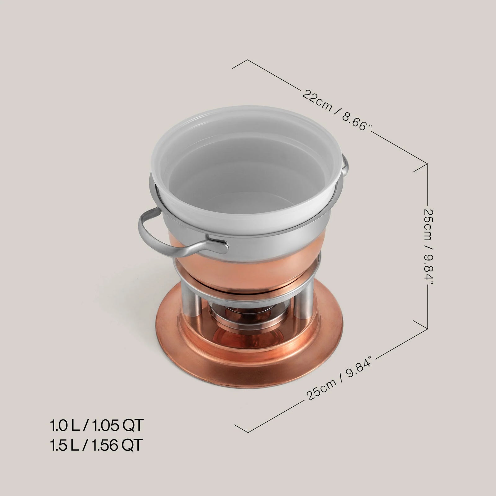 Swissmar Lausanne 11 Pc. Stainless Steel & Copper Fondue Set