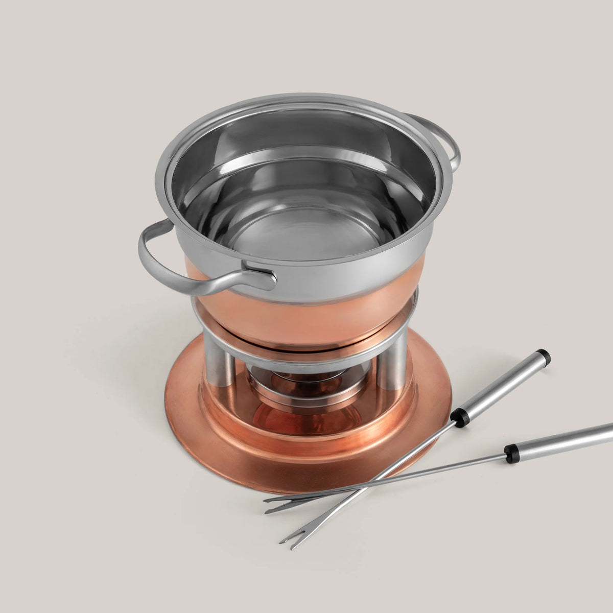 Swissmar Lausanne 11 Pc. Stainless Steel & Copper Fondue Set
