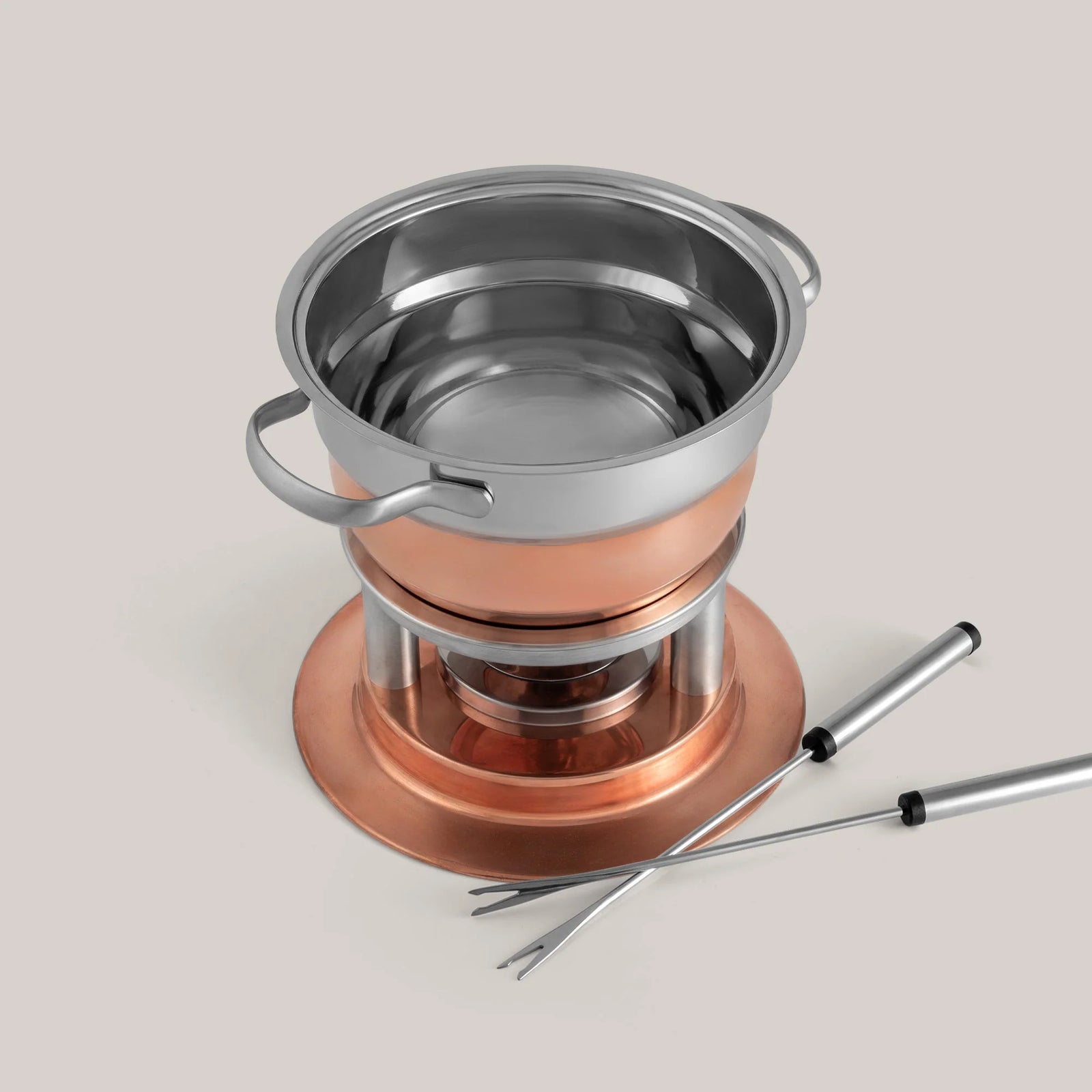 Swissmar Lausanne 11 Pc. Stainless Steel & Copper Fondue Set