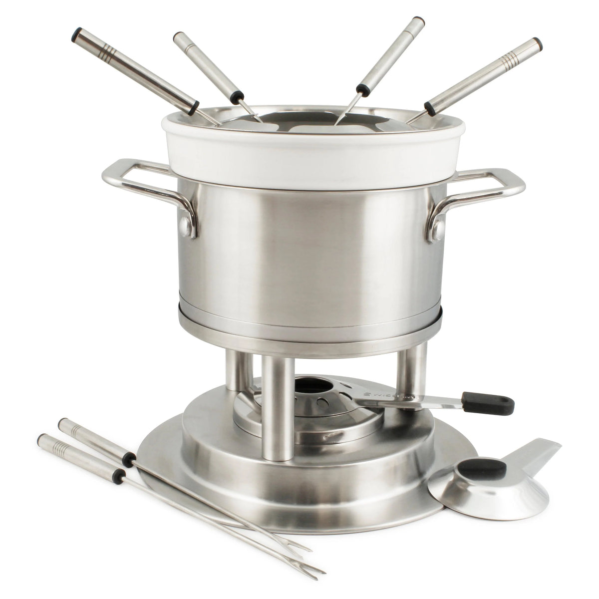 Swissmar Basel 11 Pc. Stainless Steel Fondue Set