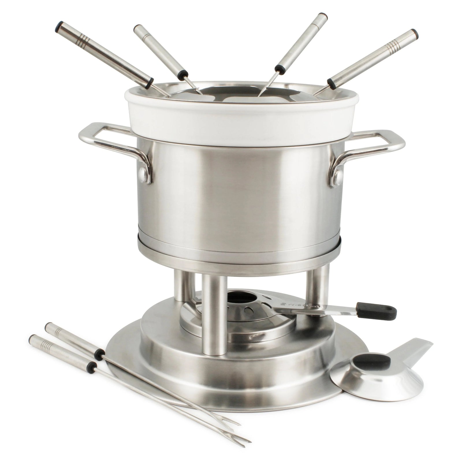 Swissmar Basel 11 Pc. Stainless Steel Fondue Set