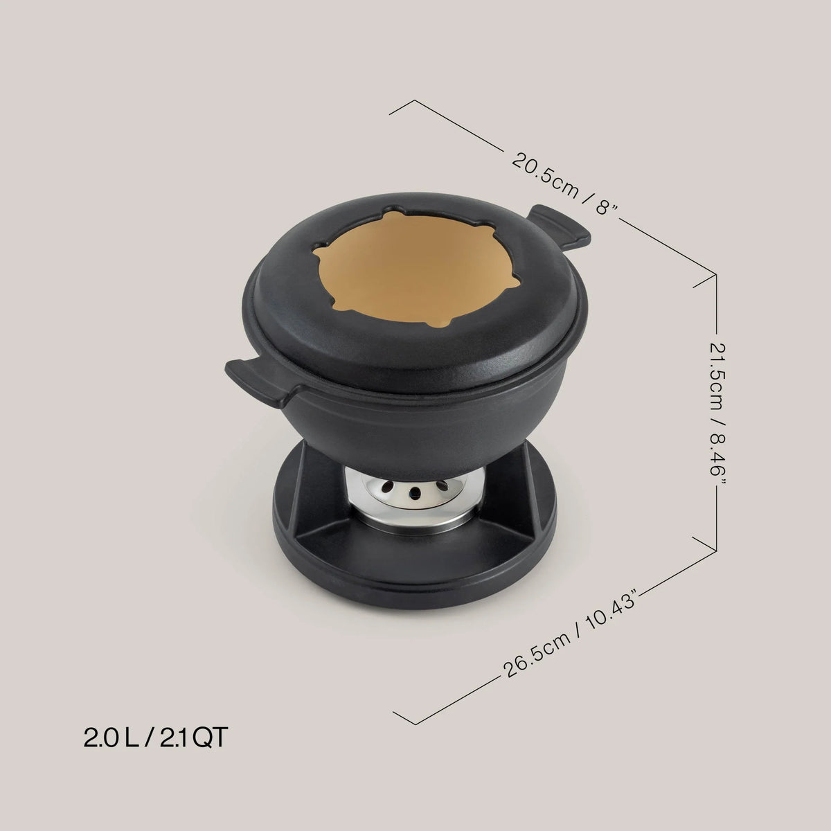 Swissmar Lucerne 10 Pc. Cast Iron Fondue Set – Matte Black