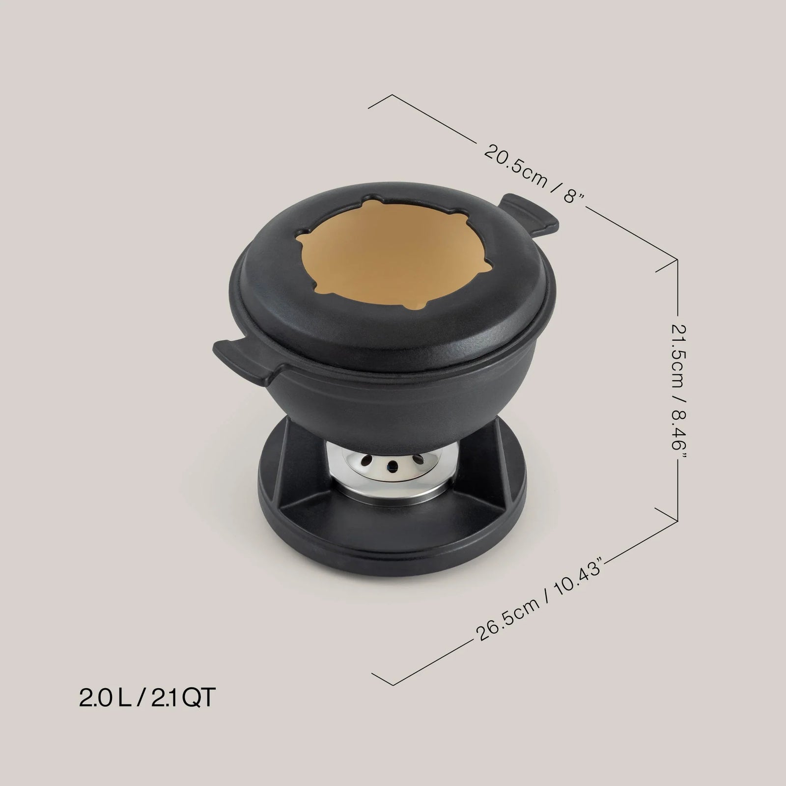 Swissmar Lucerne 10 Pc. Cast Iron Fondue Set – Matte Black