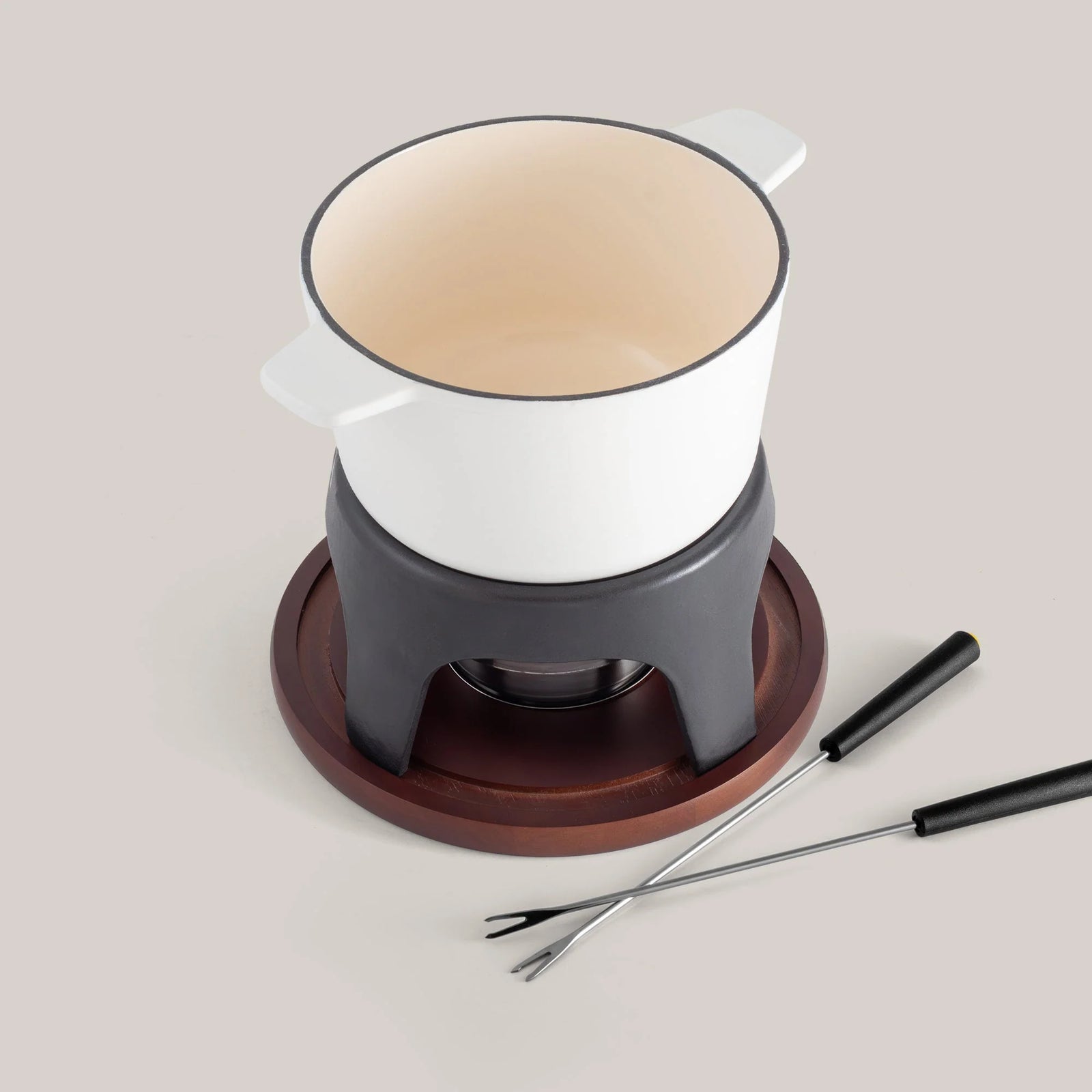 Swissmar Sierra 12 Pc. Cast Iron Fondue Set – White