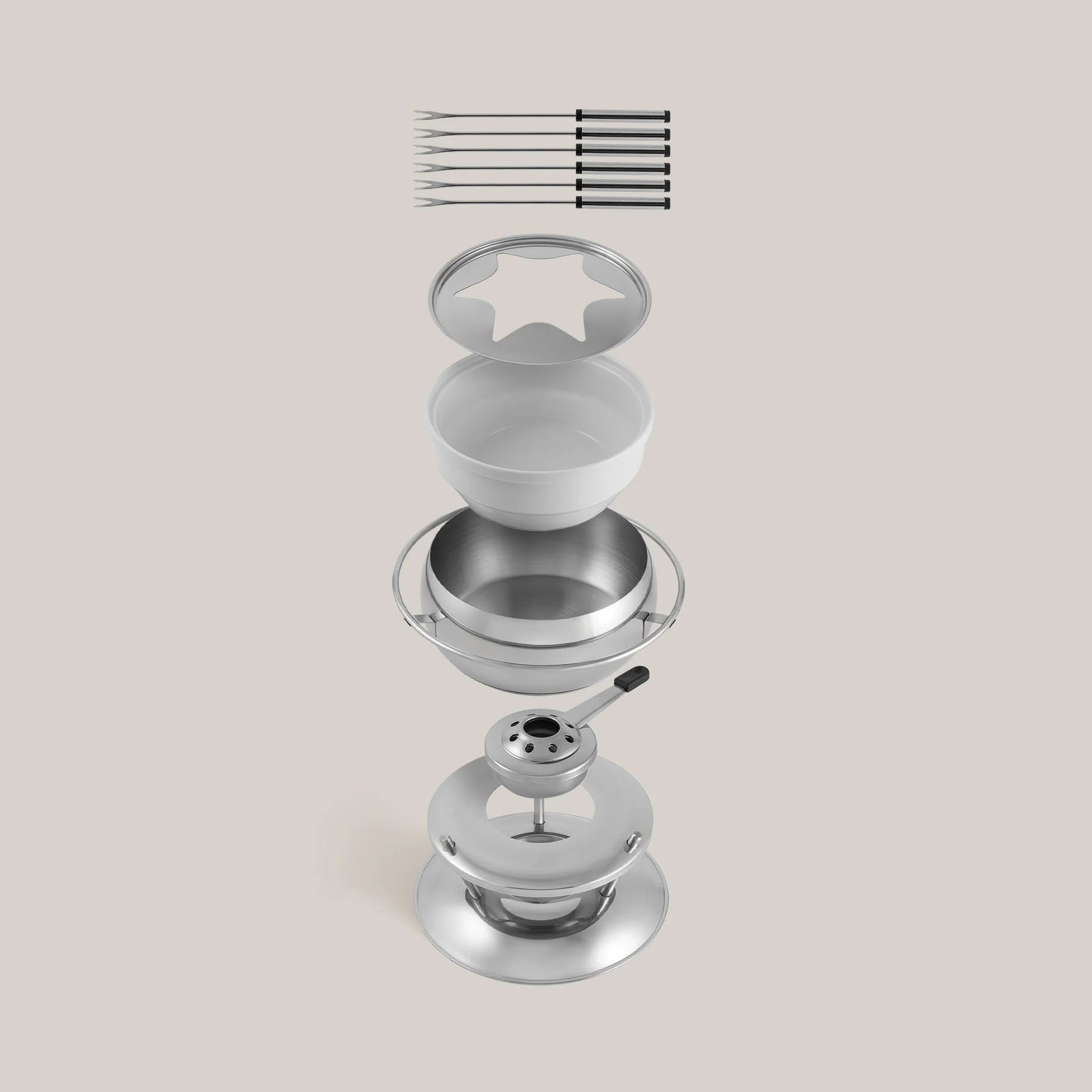 Swissmar Züri 11 Pc. Stainless Steel Fondue Set