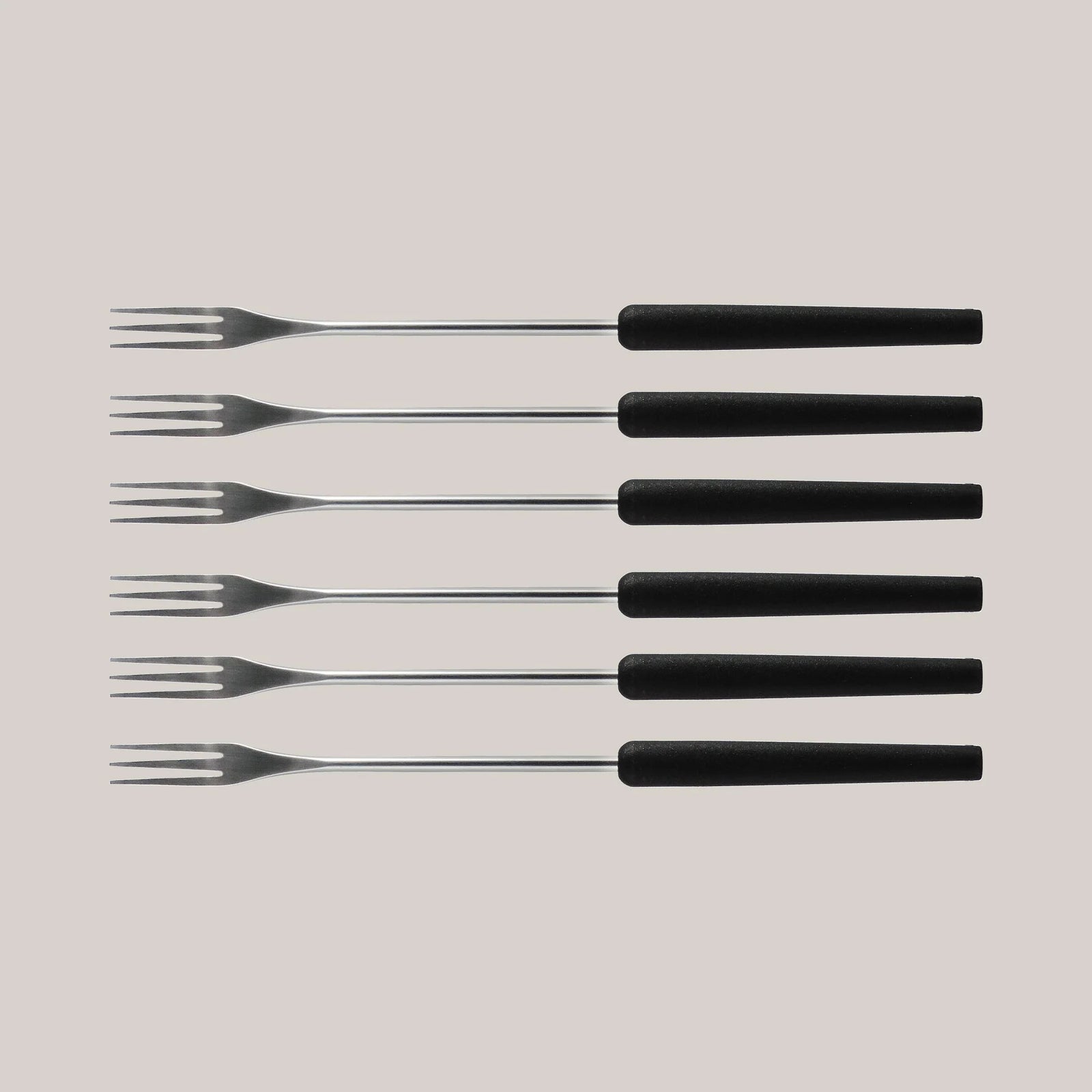 Swissmar Cheese Fondue Forks, Set of 6, Black Handles