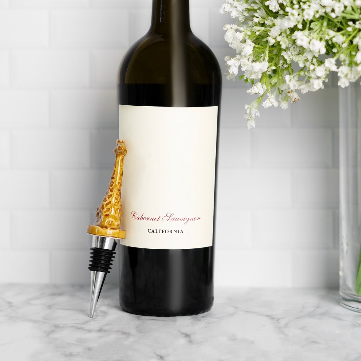 Fox Run Ceramic Giraffe Wine Stopper