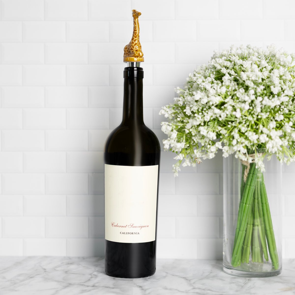Fox Run Ceramic Giraffe Wine Stopper