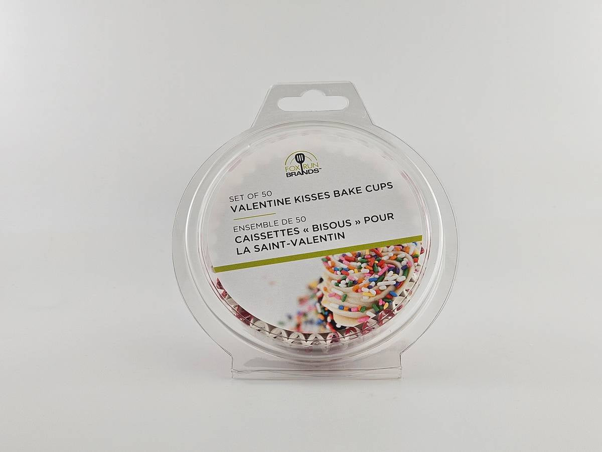 Fox Run Valentine Kisses Baking Cups – 50 Pack by Kitchen Niche