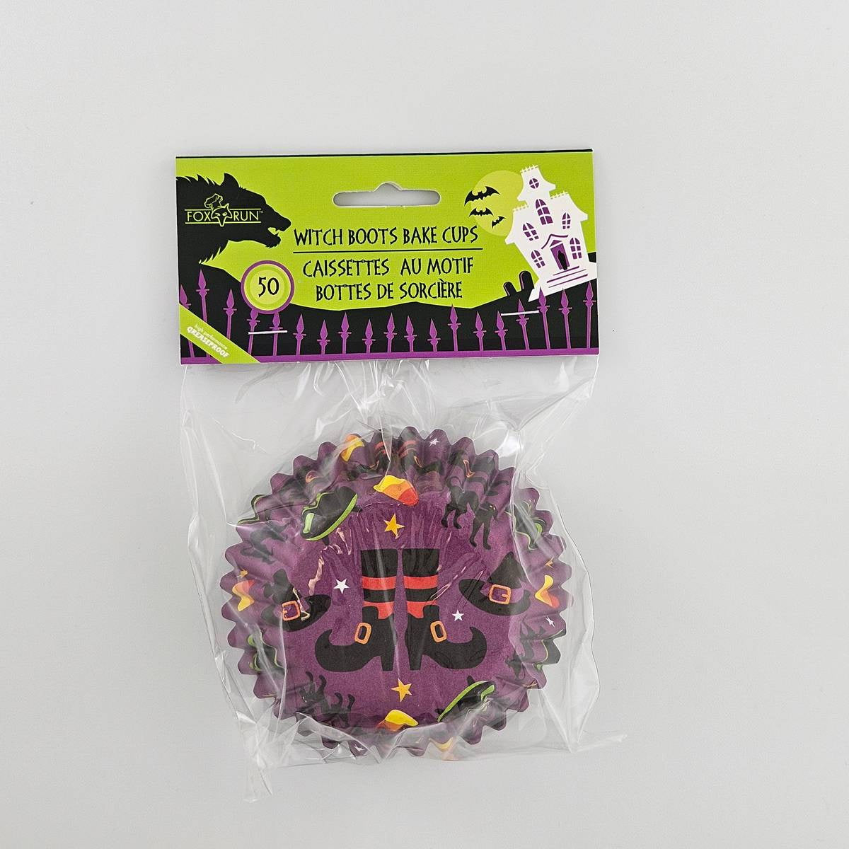Fox Run Halloween Witch Boots Baking Cups – 50 Pack