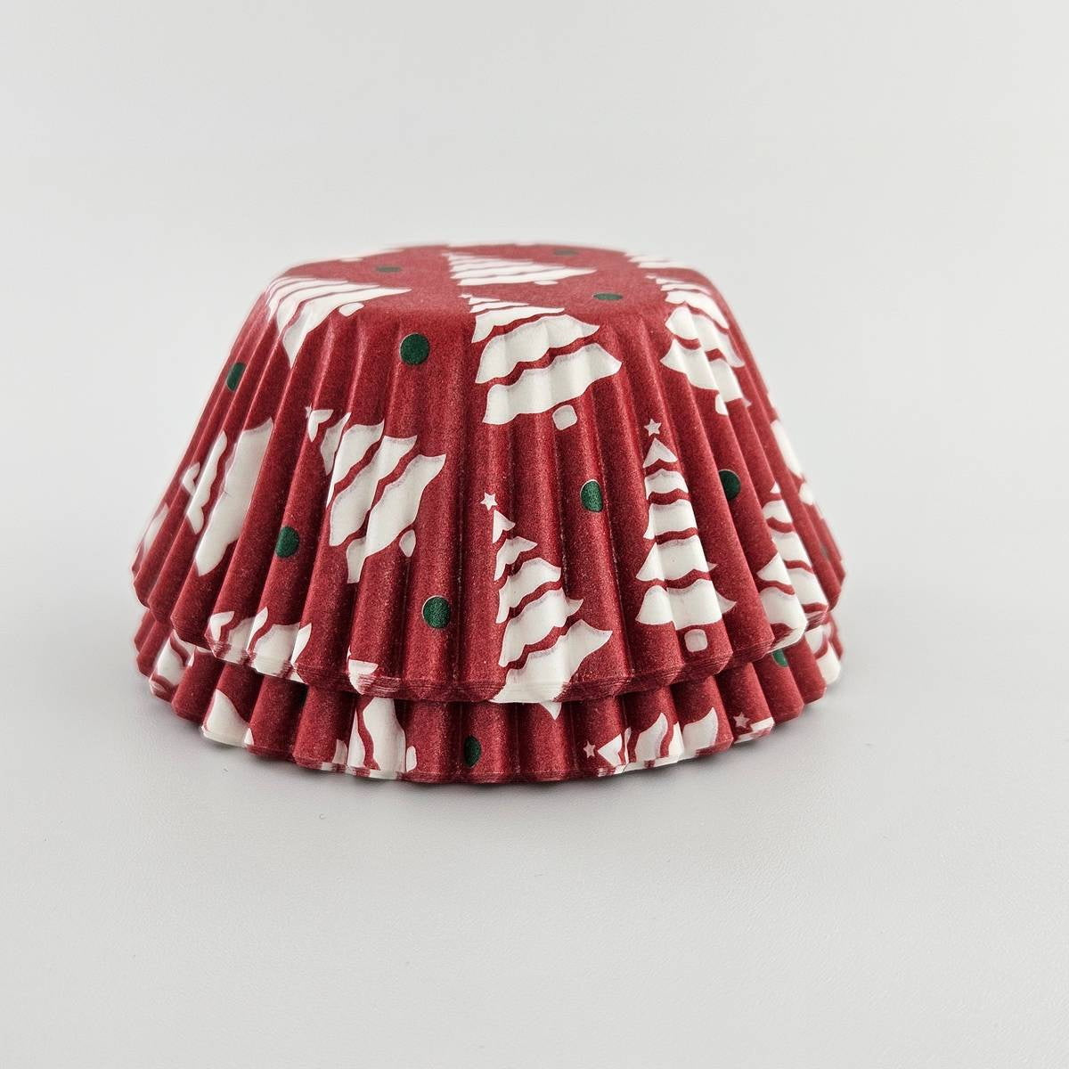 Fox Run Christmas Tree Baking Cups – Red – 50 Pack