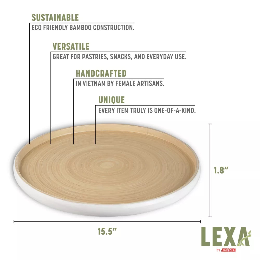 Joyce Chen Lexa Serving Tray – White – 16 Inch