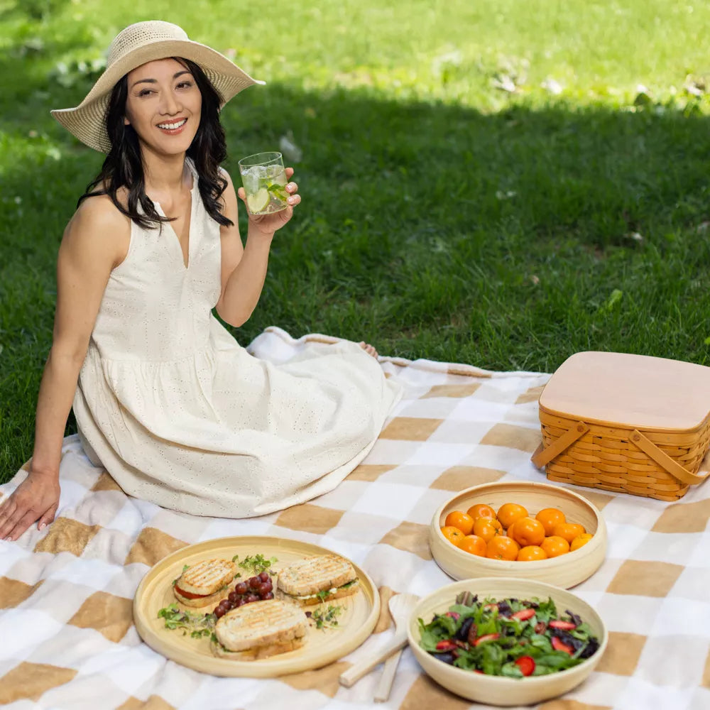 Joyce Chen Lexa Serving Tray – Natural – 16 Inch