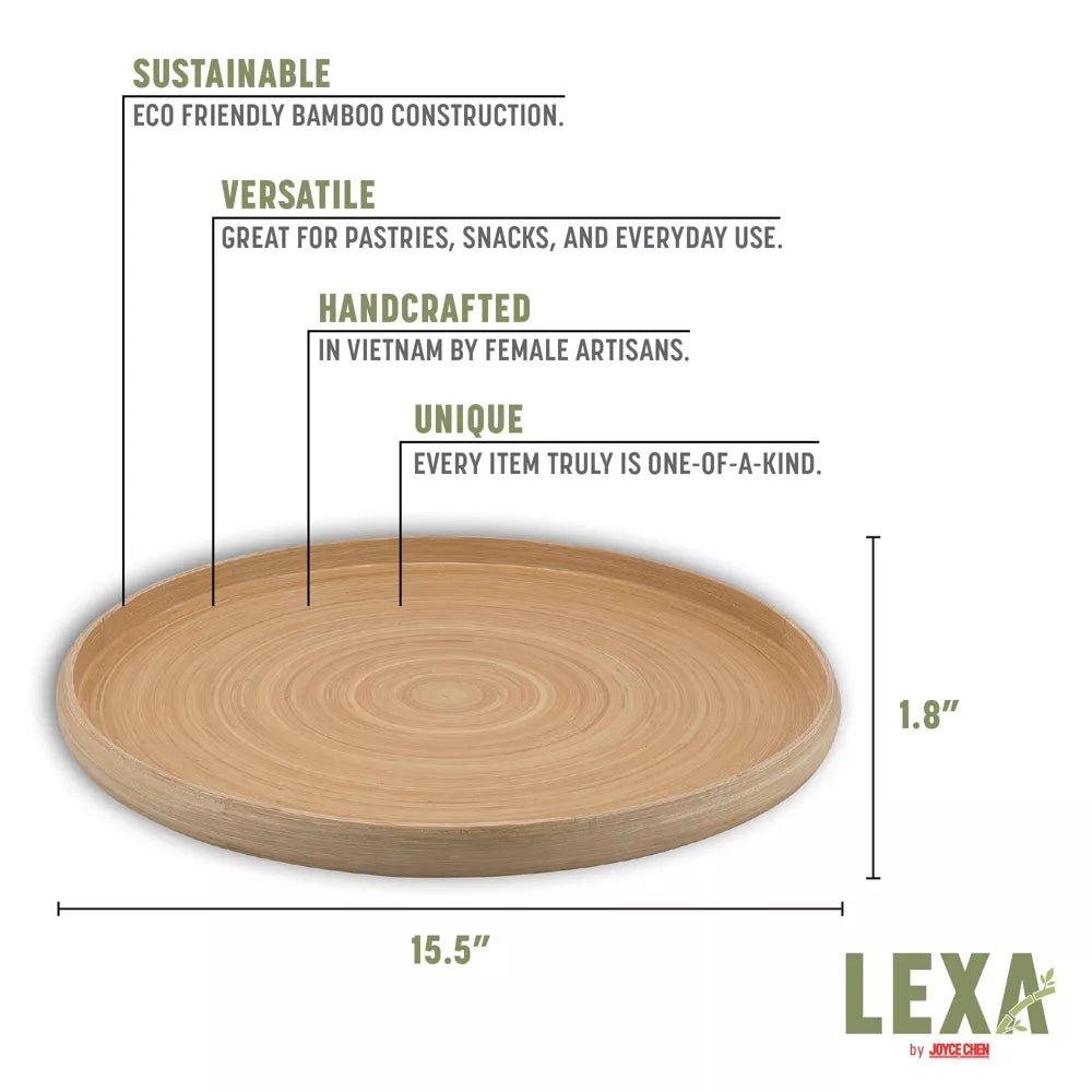 Joyce Chen Lexa Serving Tray – Natural – 16 Inch