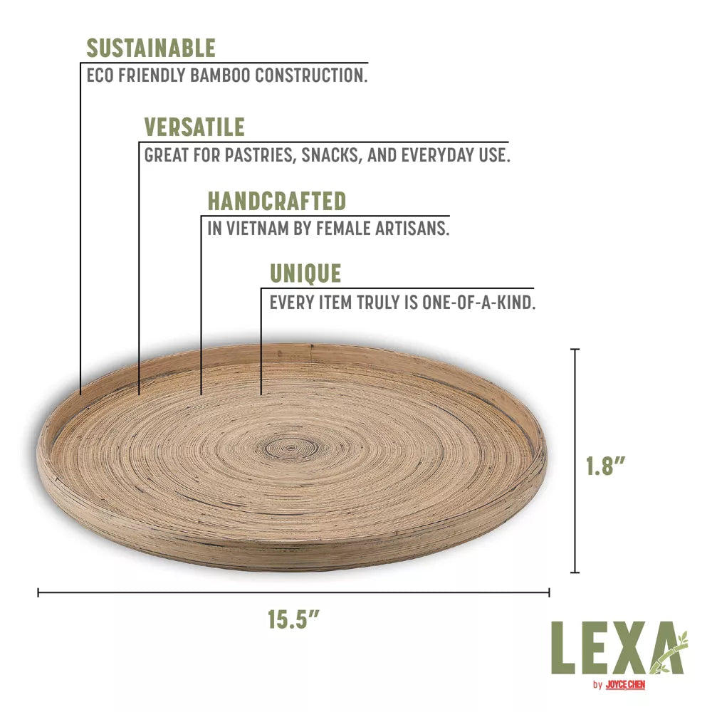 Joyce Chen Lexa Serving Tray – Black – 16 Inch