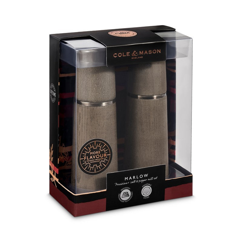 Cole & Mason Marlow Stained Beech Wood Mill Gift Set – Grey