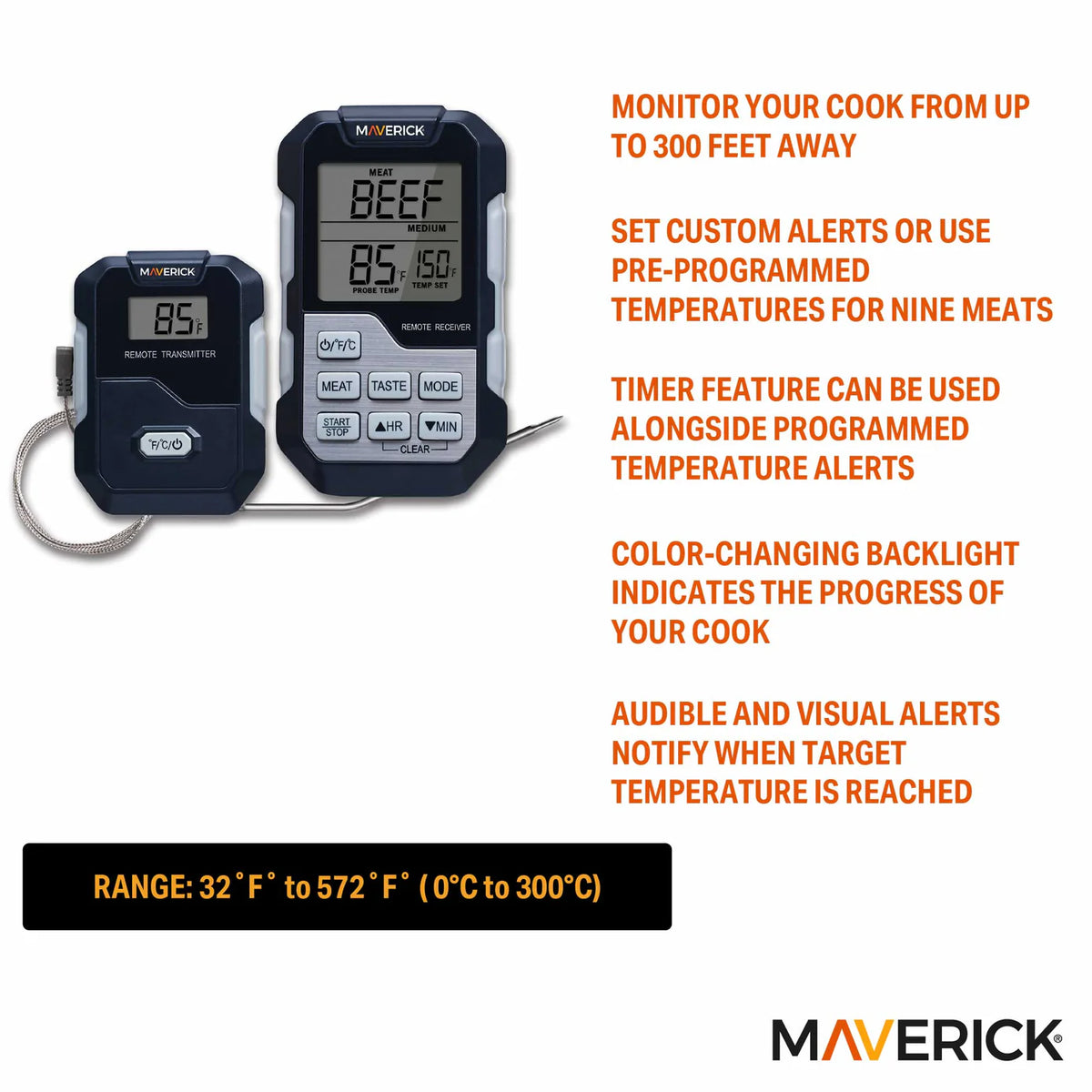 Maverick Long Range Wireless Cooking Thermometer