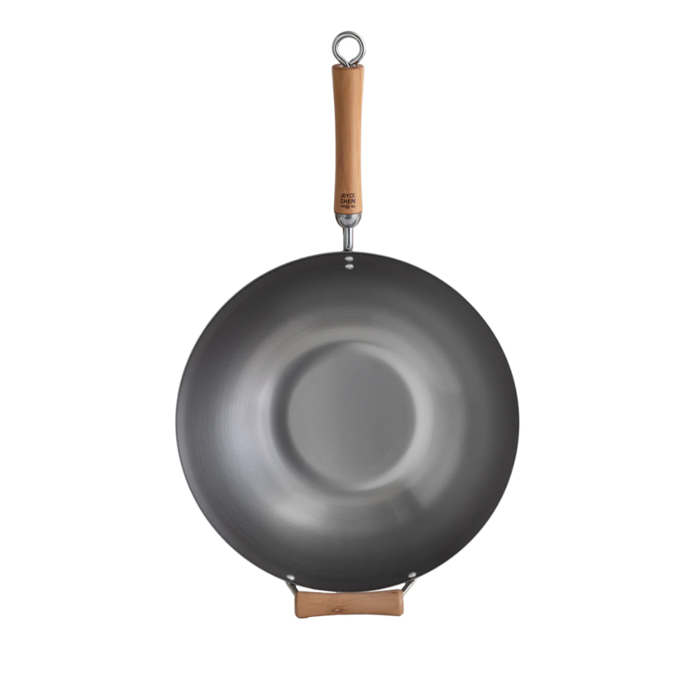 Joyce Chen Classic Series 14-Inch Carbon Steel Flat Bottom Wok Joyce Chen by Kitchen Niche