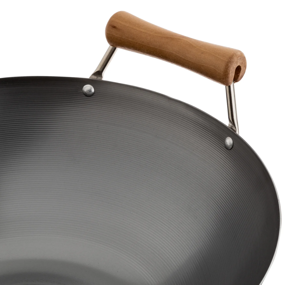 Joyce Chen Classic Series 14-Inch Carbon Steel Flat Bottom Wok Joyce Chen by Kitchen Niche