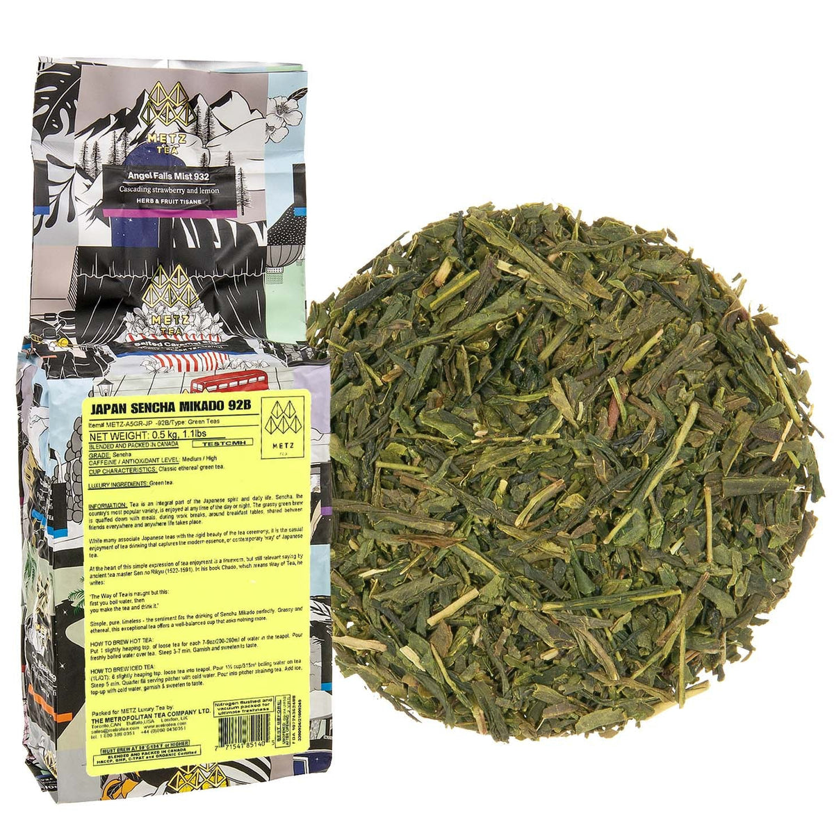 Metropolitan Tea Metz Japan Sencha Mikado Loose Leaf Tea 1.1 lbs