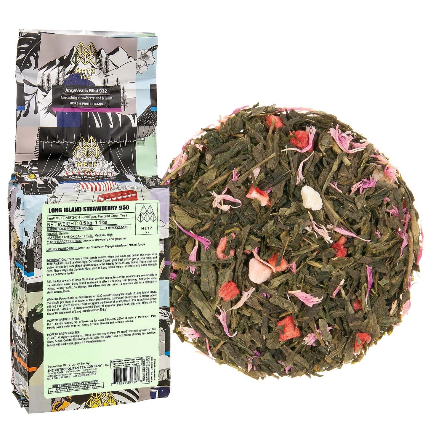 Metropolitan Tea Metz Long Island Strawberry Loose Leaf Tea 1.1 lbs