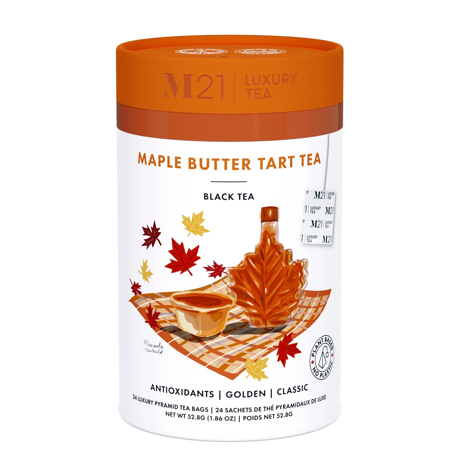 Metropolitan Tea M21 Maple Butter Tea – Can of 24 Tea Bags by Kitchen Niche
