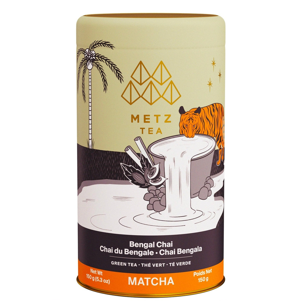 Metropolitan Tea METZ Bengal Club Chai Green Tea Matcha 150 g
